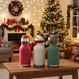 Бутылка-термос для напитков Asobu "Bestie Holiday", Санта, 460 мл